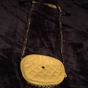 Yellow cross over purse
